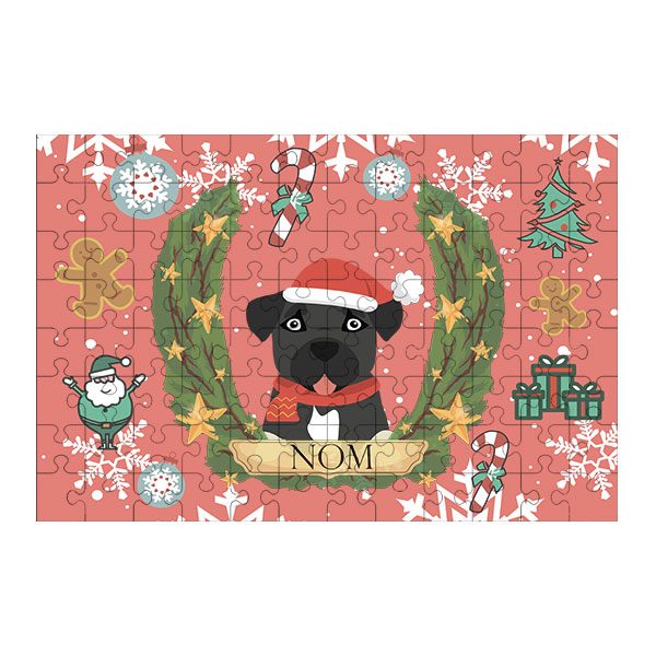 Puzzle chien noël