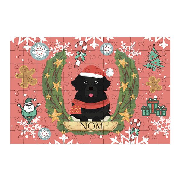 Puzzle chien noël