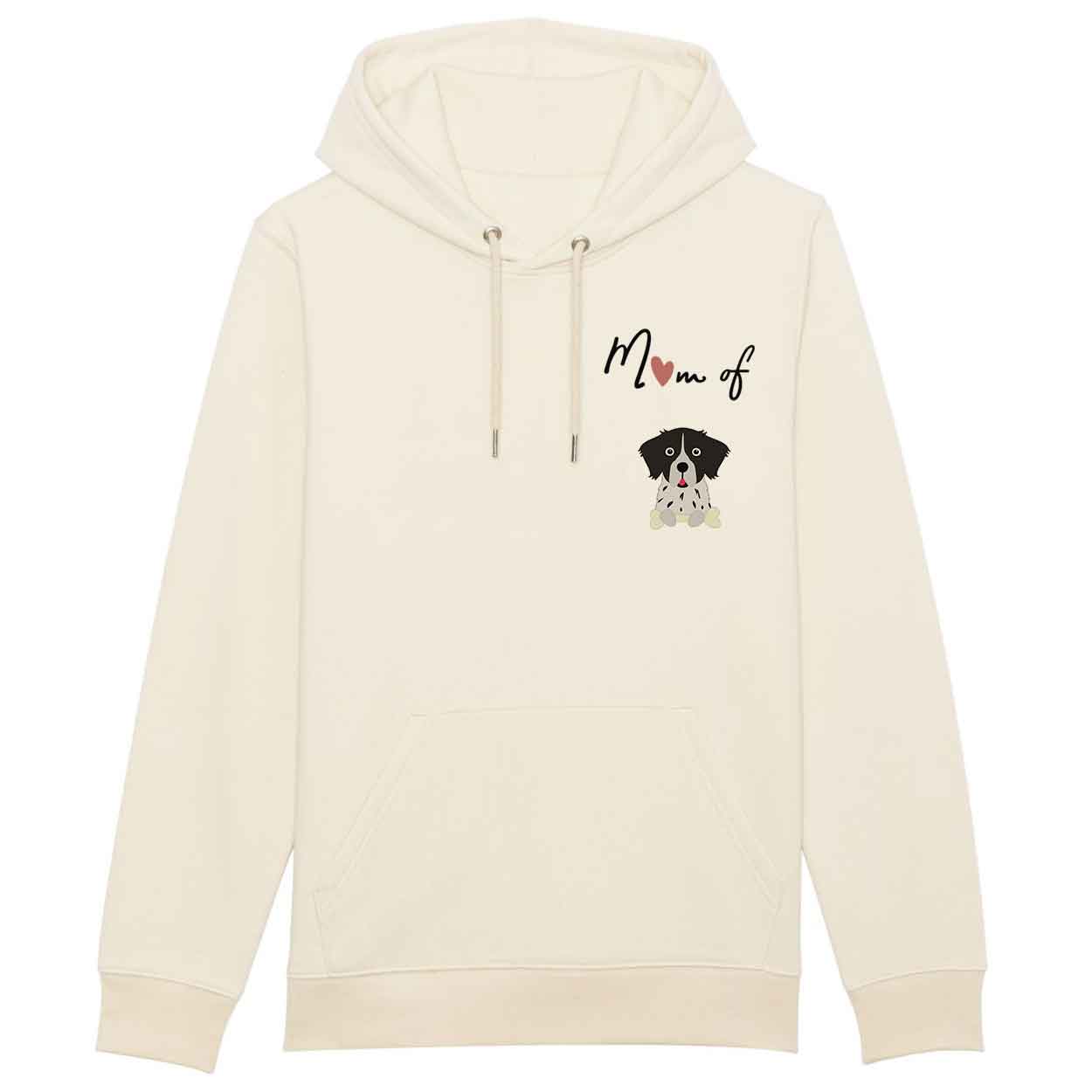 Hoodie-mom-of-dog-Epagneul-noir-et-blanc