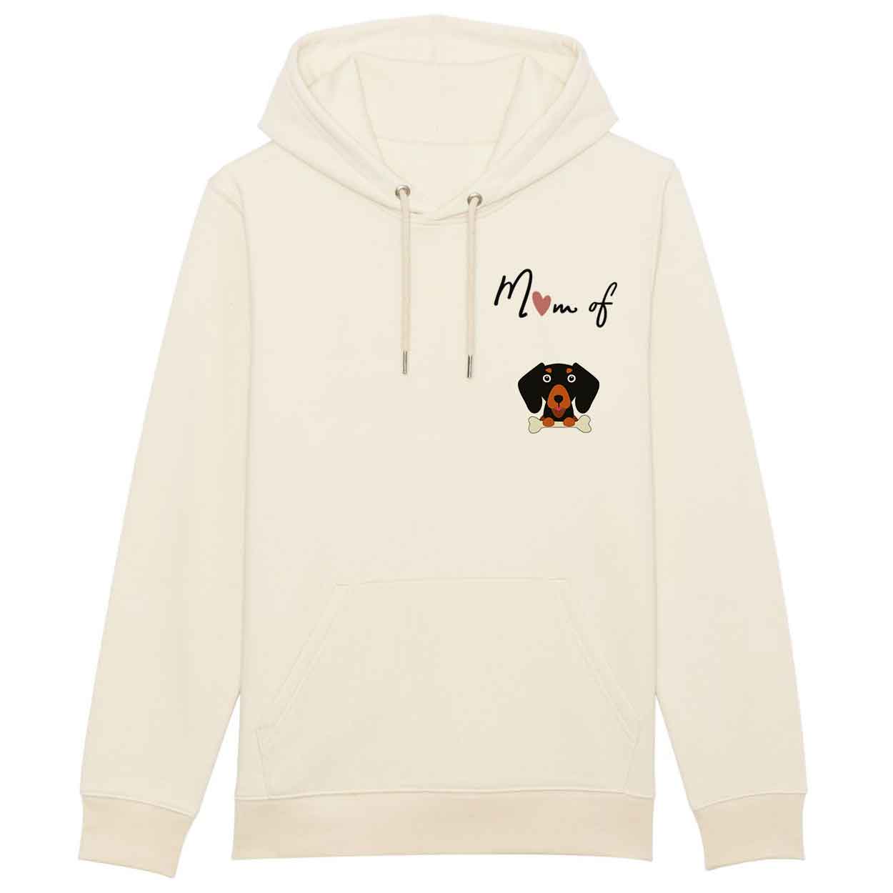 Hoodie-mom-of-dog-teckel-noir-et-fauve