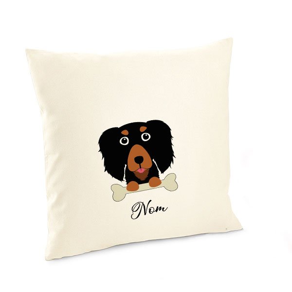 Housse-de-coussin-Teckel-noir-et-fauve-poil-long