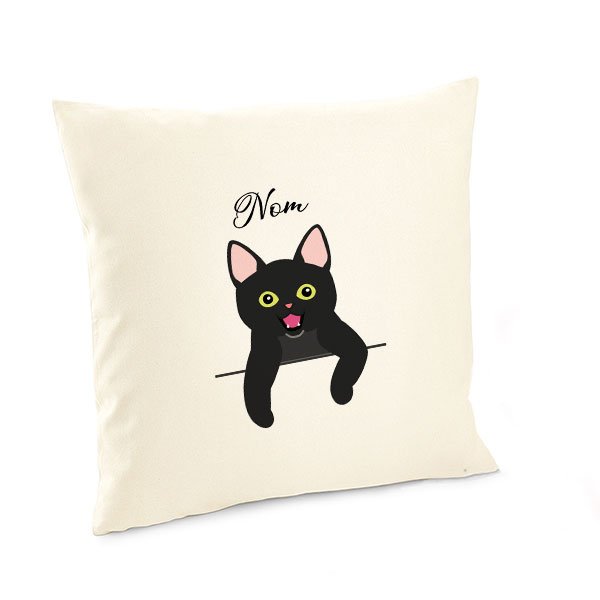 Housse-de-coussin-chat-européen-noir
