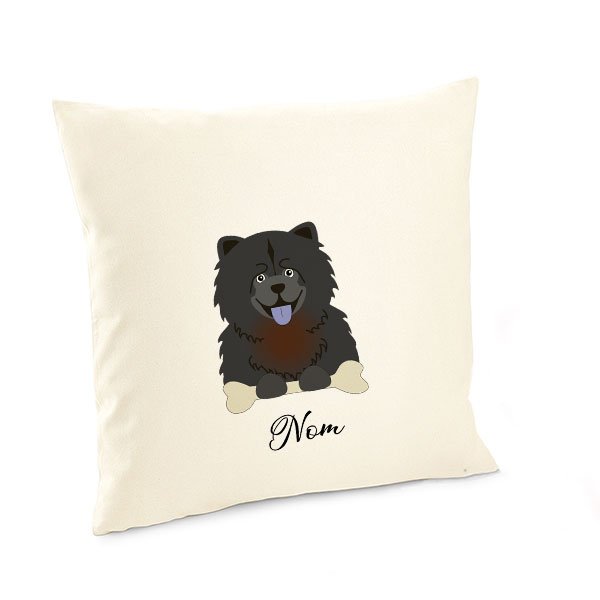 Housse-de-coussin-chien-Chow-Chow-noir