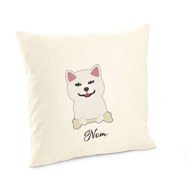 Housse-de-coussin-chien-akita-inu-blanc