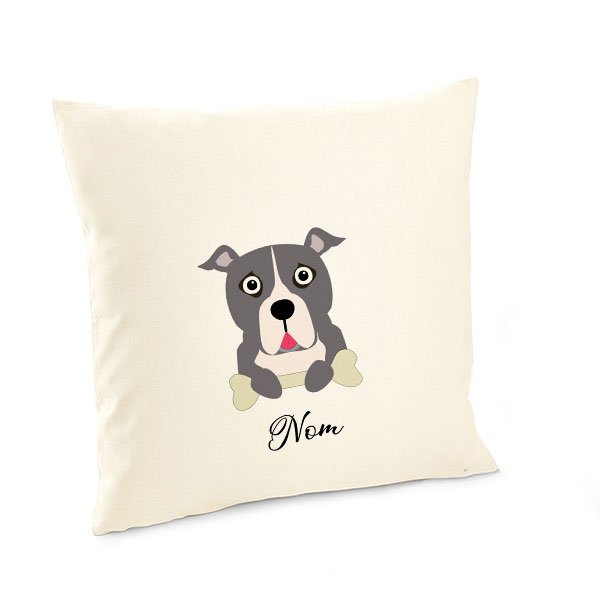 Housse de coussin chien personnalisée
