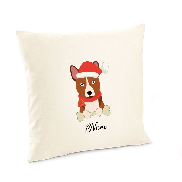 Housse-de-coussin-noel-chien-basenji-bringé