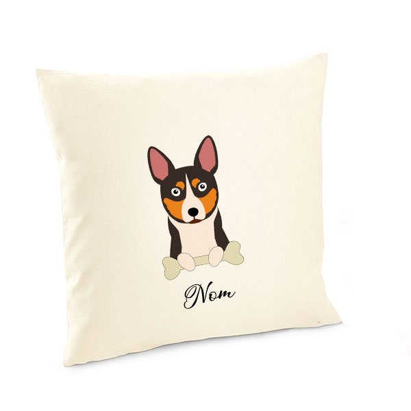 Housse de coussin chien personnalisée