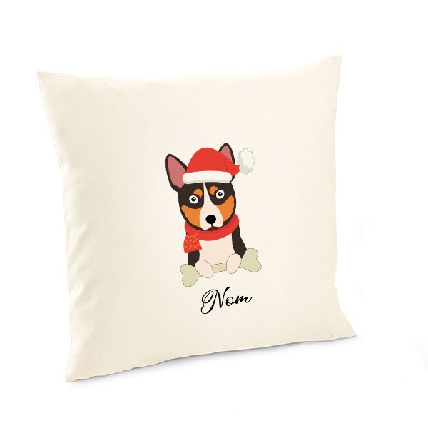 Housse-de-coussin-noel-chien-basenji-tricolore