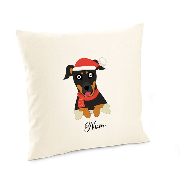 Housse-de-coussin-noel-chien-beauceron