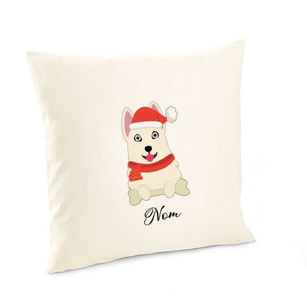 Housse-de-coussin-noel-chien-berger-blanc-suisse