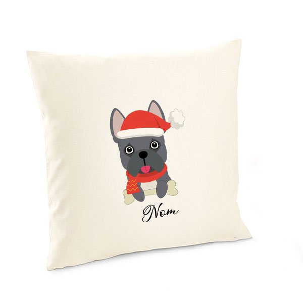 Housse-de-coussin-noel-chien-bouledogue-francais-bleu