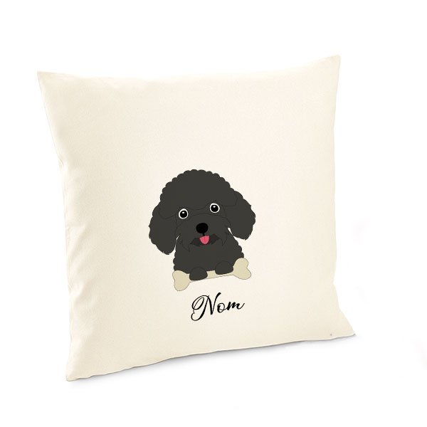 Housse-de-coussin-chien-caniche-noir