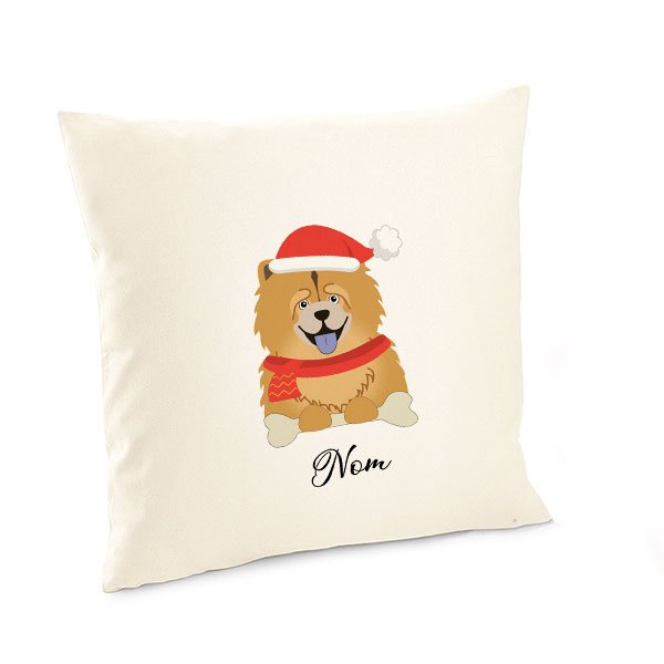 Housse-de-coussin-noel-chien-chow-chow