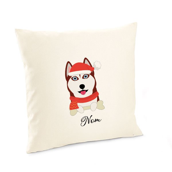 Housse-de-coussin-noel-chien-husky-rouge-et-blanc