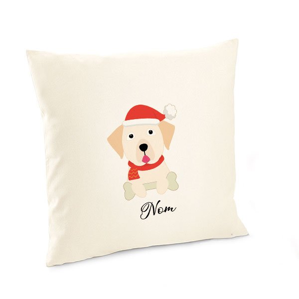 Housse-de-coussin-noel-chien-labrador-jaune