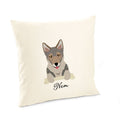 Housse de coussin chien personnalisée