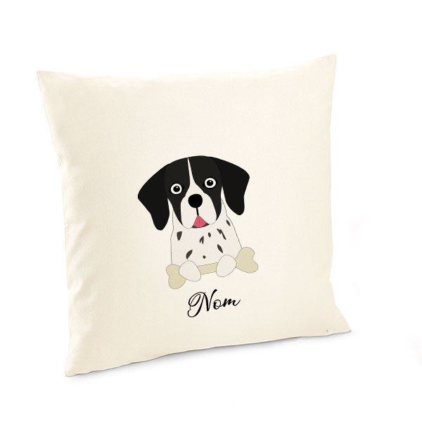 Housse-de-coussin-chien-pointer-anglais-noir-et-blanc