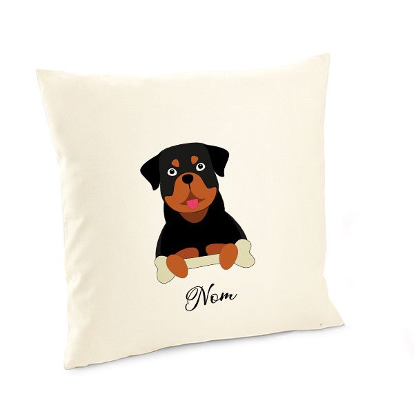 Housse-de-coussin-chien-rottweiler