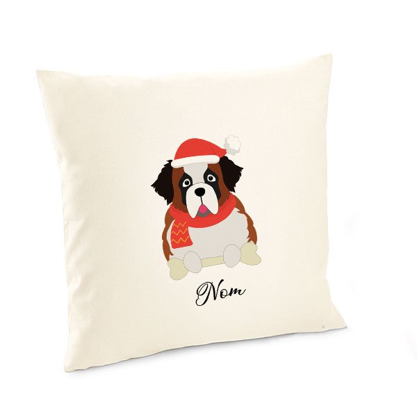 Housse-de-coussin-noel-chien-saint-bernard