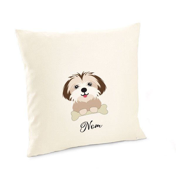 Housse de coussin chien personnalisée