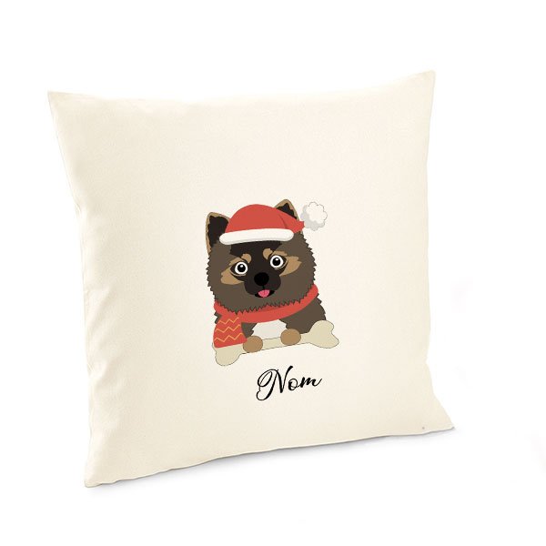Housse-de-coussin-noel-chien-spitz-gris-loup
