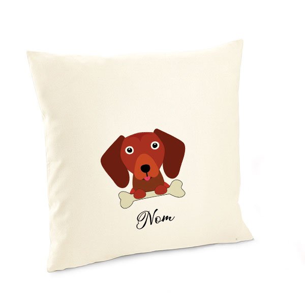 Housse-de-coussin-chien-teckel-fauve