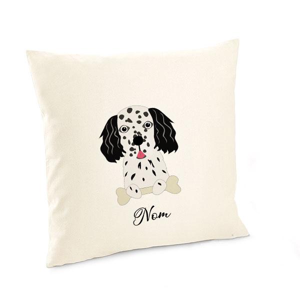 Housse de coussin chien personnalisée