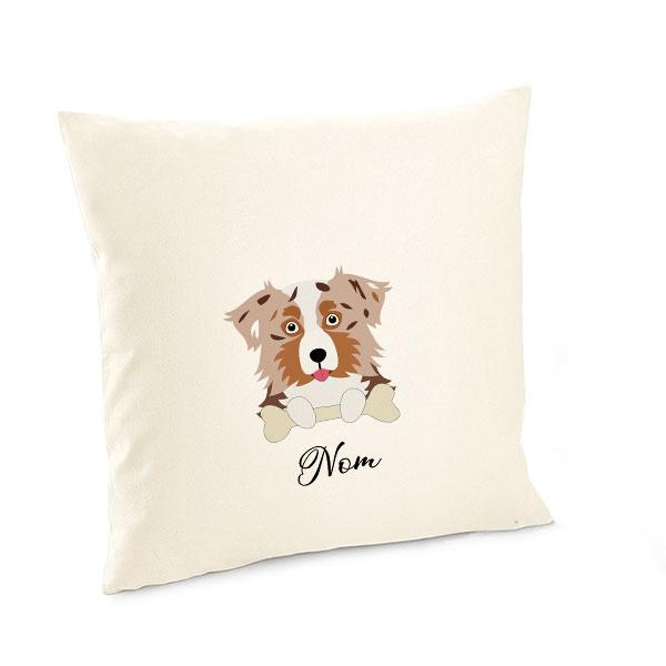Housse de coussin chien personnalisée