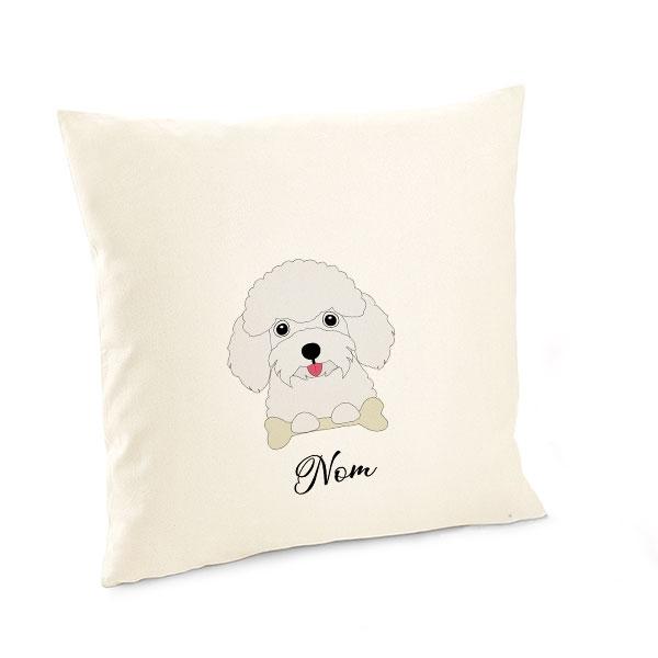 Housse de coussin chien personnalisée