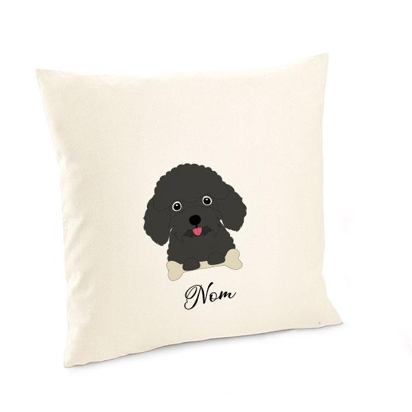 Housse de coussin chien personnalisée