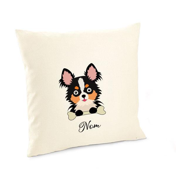 Housse de coussin chien personnalisée