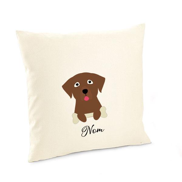Housse de coussin chien personnalisée