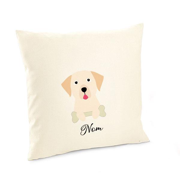 Housse de coussin chien personnalisée