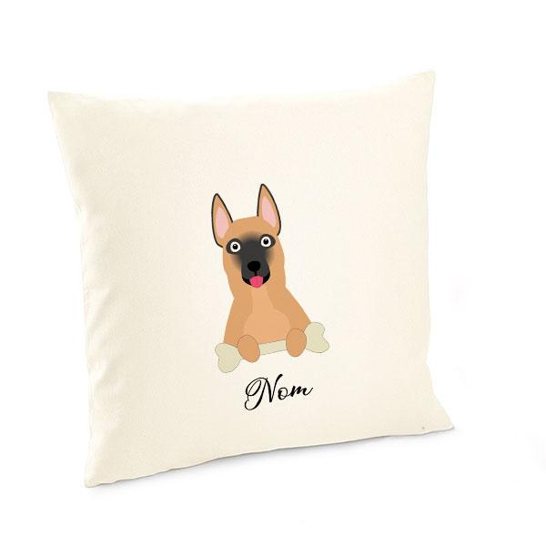 Housse de coussin chien personnalisée