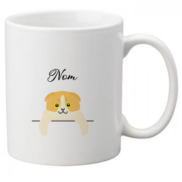 Mug-chat-européen-bicolore-blanc-et-jaune