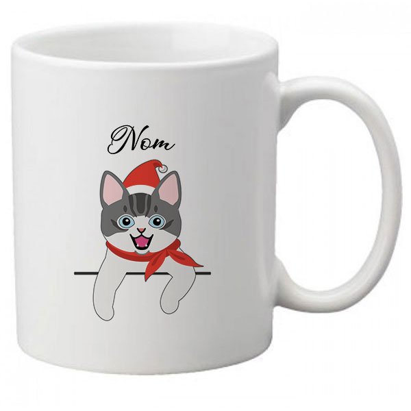 Mug-chat-noel-européen-bicolore-gris-et-blanc
