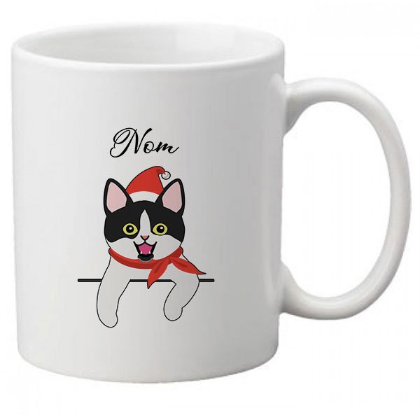 Mug-chat-noel-européen-bicolore-noir-et-blanc