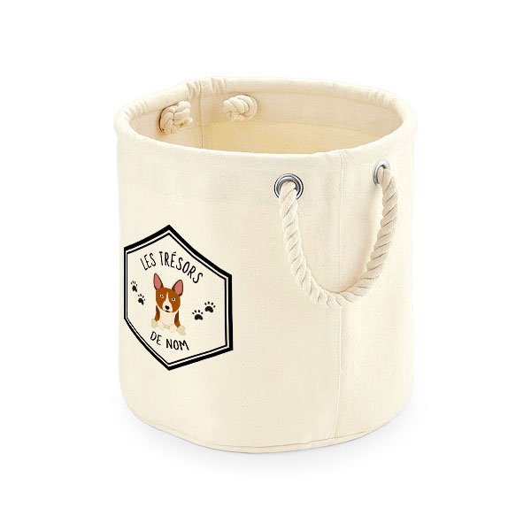 Sac à jouets S chien personnalisé