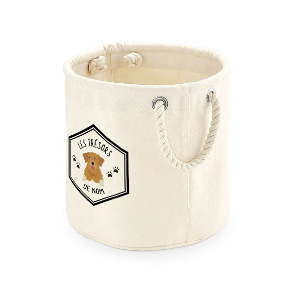 Sac-a-jouet-chien-golden-retriever-doré-foncé