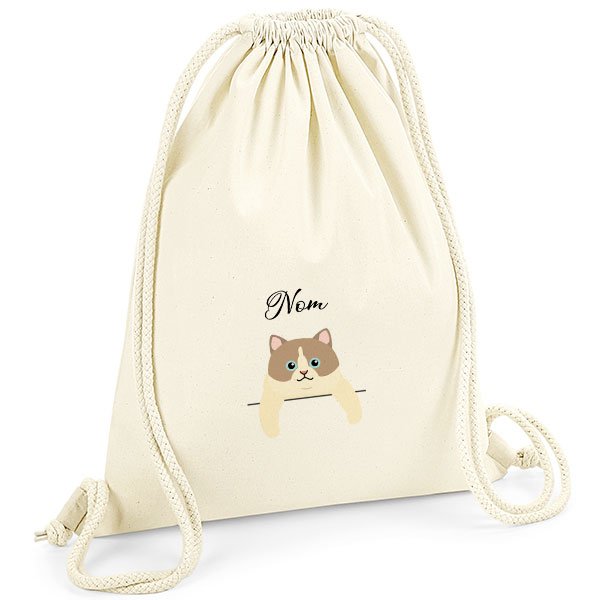 Sac-de-gym-chat-européen-bicolore-blanc-et-marron