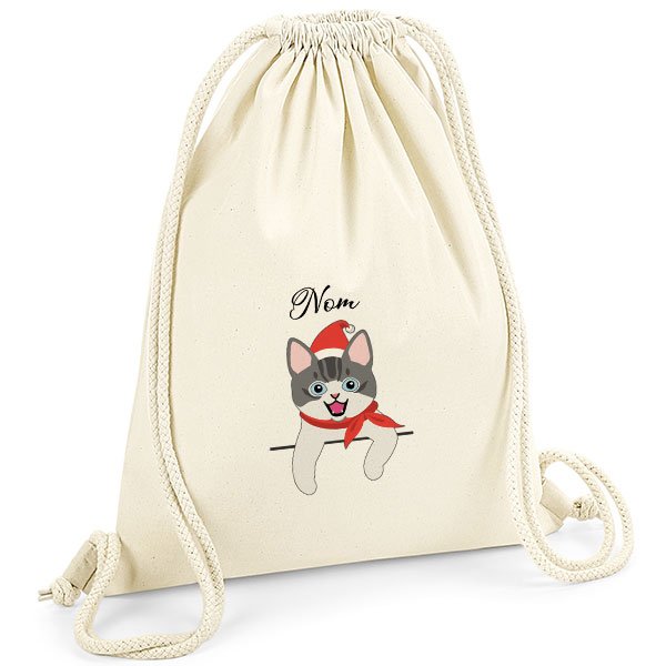 Sac-de-gym-chat-noel-européen-bicolore-gris-et-blanc