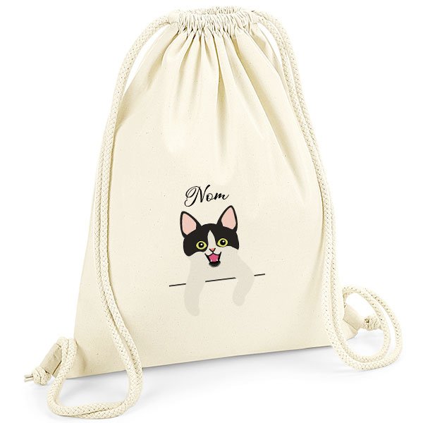 Sac-de-gym-chat-européen-bicolore-noir-et-blanc