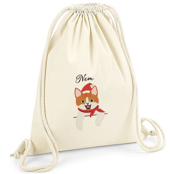Sac-de-gym-chat-noel-européen-bicolore-roux-et-blanc