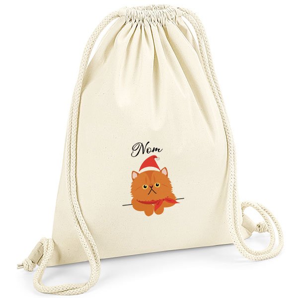 Sac-de-gym-chat-noel-européen-roux