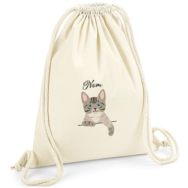 Sac-de-gym-chat-européen-tigré-blanc-et-gris