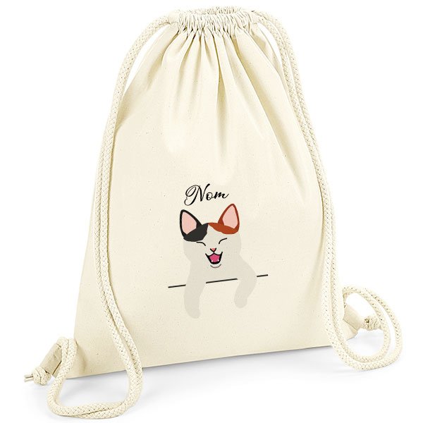 Sac-de-gym-chat-européen-tricolore-calicot