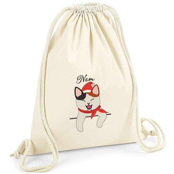 Sac-de-gym-chat-noel-européen-tricolore-calicot