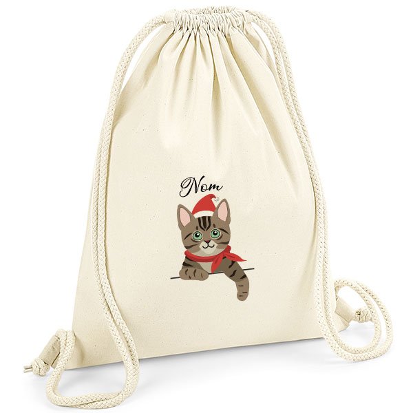 Sac-de-gym-chat-noel-europeen-tigré-fauve