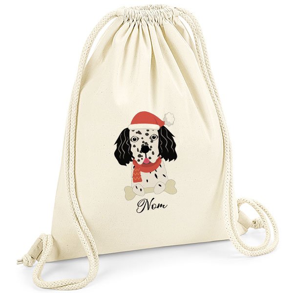 Sac-de-gym-noel-chien-Setter-Anglais