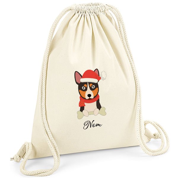 Sac-de-gym-noel-chien-basenji-tricolore